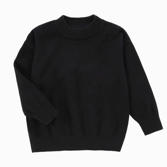 Ymyiu Sweater Toddler Girl's Fall Sweaters Kids Long Sleeve Cute Pullover Shirts 5T 6T(Black, 5-6 Years)
