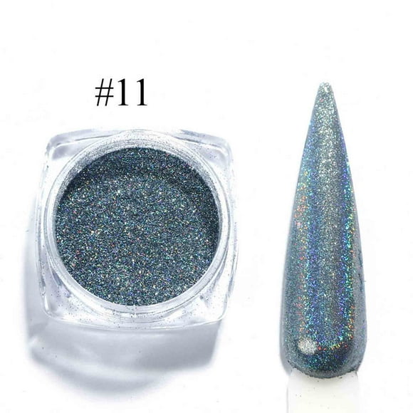 Xihbxyly Polvo de Espejo Óptico, Pigmento Brillante para Uñas, Fácil de Aplicar para Esmalte de Gel y Esmalte de Uñas, Versátil para Decoración de Uñas En Casa o Salón, Capacidad Aproximada de 2 G.