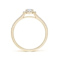 thumbnail image 2 of ANGARA Natural Diamond Halo Ring with Accents in 14K Yellow Gold for Women (Size-4.5mm | Color-H| Clarity-SI2) | April Birthstone, Birthday, Anniversary, Jewelry Gift for Women | Natural Diamond Ring, 2 of 10