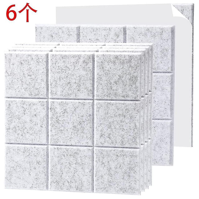 6 uds paneles acústicos autoadhesivos azulejos decorativos, paneles de sonido 9 tableros de pines de malla, tratamiento acústico F