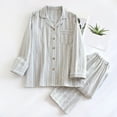 thumbnail image 4 of Awdenio Men's Clothing Cotton Gauze Long Sleeve Tops and Pants Loungwear Cute Pjs Lounge Set, 4 of 4