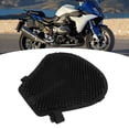 thumbnail image 4 of Cojín De Asiento De Motocicleta, Cubierta De Asiento De Gel De Motocicleta Para Aliviar La Presión De Enfriamiento De Absorción De Impacto Negro Para Sillas De Montar, 4 of 8