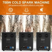 JAJALUYA 4Pack 700W Aluminum Cold Spark FX System w/DMX - Adjustable 3-16ft for Weddings/Parties