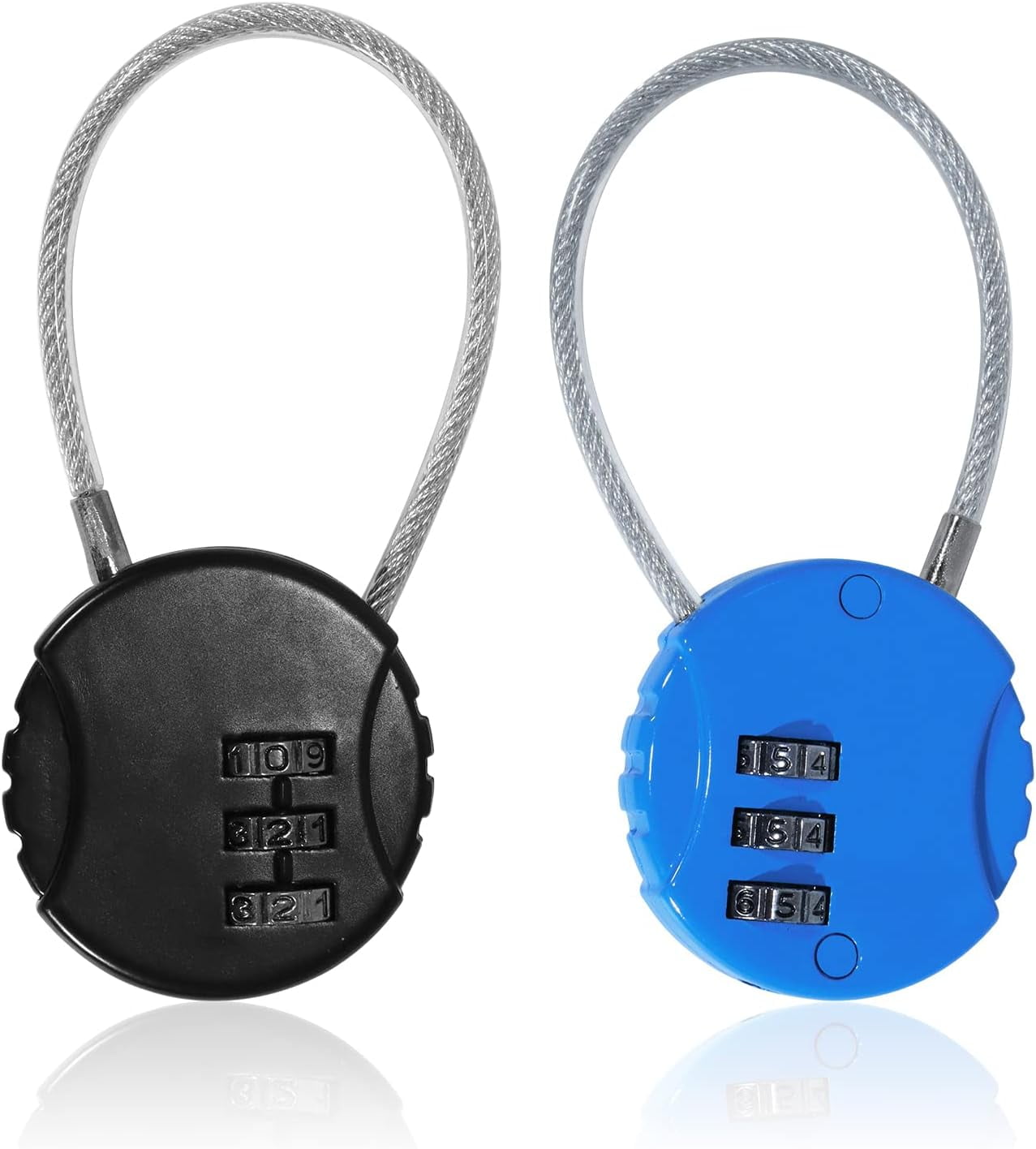 2 Pack Combination Lock, 3 Digit Luggage Locks Locker Lock, Padlock for