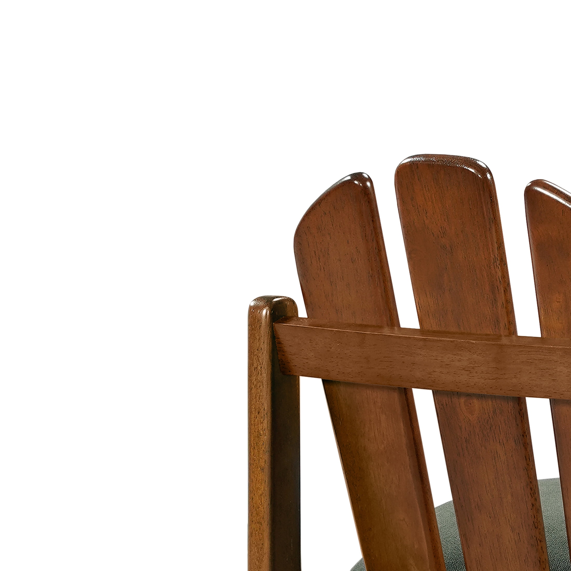 Christopher Knight Home Mid-Century Wood Counter Stools with Upholstered Seat, Walnut+Green, Set of 2