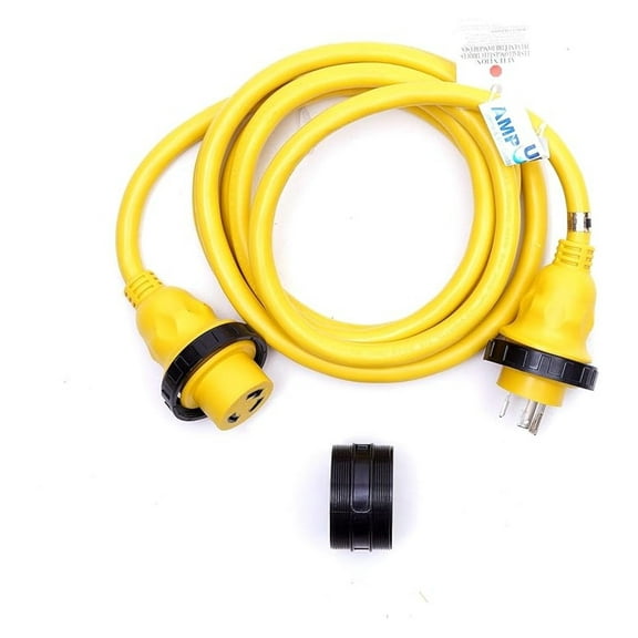Marine & RV Cords 125v 30 amp x 12' Marine Shore Power Boat Extension Cord, 12 ft - 21311