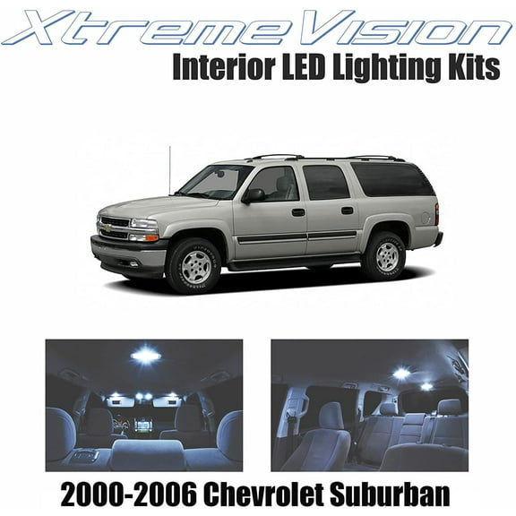 Xtremevision Interior LED for Chevy Suburban 2000-2006 14 Pieces Cool White Interior LED Kit   Installation Tool