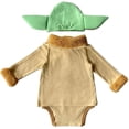 thumbnail image 2 of Grogu Costume Bodysuit for Baby Size 6 9 Months Star Wars Mandalorian Disney Outfit, 2 of 2