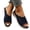 6# Blue, variant on Womens Casual Mesh Slide Sandals Trendy Platform Breathable Knit Slip-On Sandals for Summer Indoor Outdoor Khaki 40