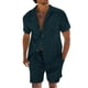 thumbnail image 1 of Camisetas de Verano Casuales de los Hombres, Pantalones Cortos de Manga Corta de la Solapa para la Playa, las Vacaciones Y la Ropa Deportiva Casual, 1 of 8