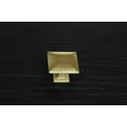 thumbnail image 2 of 10 Pack - Hamilton Bowes Satin Brass Cabinet Hardware Square 1.16" Modern Basic Knob Modern Gold Vibrant Amber, 2 of 4