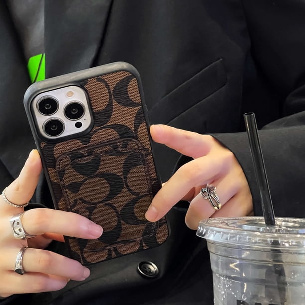 Funda De Cuero De Lujo Para Teléfono iPhone 14Pro Max 13promax 12 11 XS 7P Tarjeta Bolsillo Moda C Gao Jiahui unisex