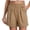 Khaki, variant on JYnXIANTI Womens Shorts Elastic High Waist Loose Breathable Shorts Comfy Cotton Linen Shorts Cute Casual Summer Clothes