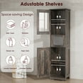 thumbnail image 7 of Ataucjin Slim Bathroom Storage Cabinet, Tall Narrow Storage Cabinet with Doors and Adjustable Shelf, Freestanding Bathroom Floor Cabinet for Laundry Room, Kitchen, Living Room, Small Space, 7 of 7