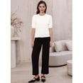 thumbnail image 3 of DARING DIVA Women's Elegant Lightweight Button Down Cardigan Sweater M White, 3 of 5
