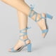 thumbnail image 2 of Sandalias Cordón Arriba Talón Grueso Para Mujer Allegra K Cielo azul 37, 2 of 6