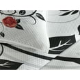 thumbnail image 3 of Ambesonne Gothic Quilted Coverlet 3 Pcs, Swirling Roses Garden, King Size, Vermilion Black White, 3 of 4