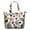 White Footballs With, variant on White Leopard Print with Footballs Pattern Travel Tote Bags for Women Carry On,Large Weekender Bags for Women Travel,Multi Functional Duffle Bag for Work,Shopping,Sports