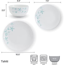 Tahiti  12 Piece Dinnerware Set