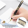 thumbnail image 4 of Luxury Metal Rollerball Pen Set 05mm Business Ballpoint Pen Gift with Gift Box Extra 2 Ink Refills Fancy Nice Writing Pens Personalised Ball Pens Birthday Valentine s Day Gifts for Men Women Black, 4 of 5