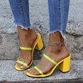 thumbnail image 1 of Zapatos de mujer Color Cinturón Leopardo Correa transparente Tacón medio Sandalias de moda Wmkox8yii  hj789, 1 of 8