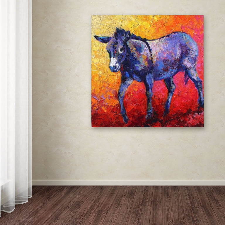 Trademark Fine Art Burro II Canvas Art - 24 x 32 Donkey Painting