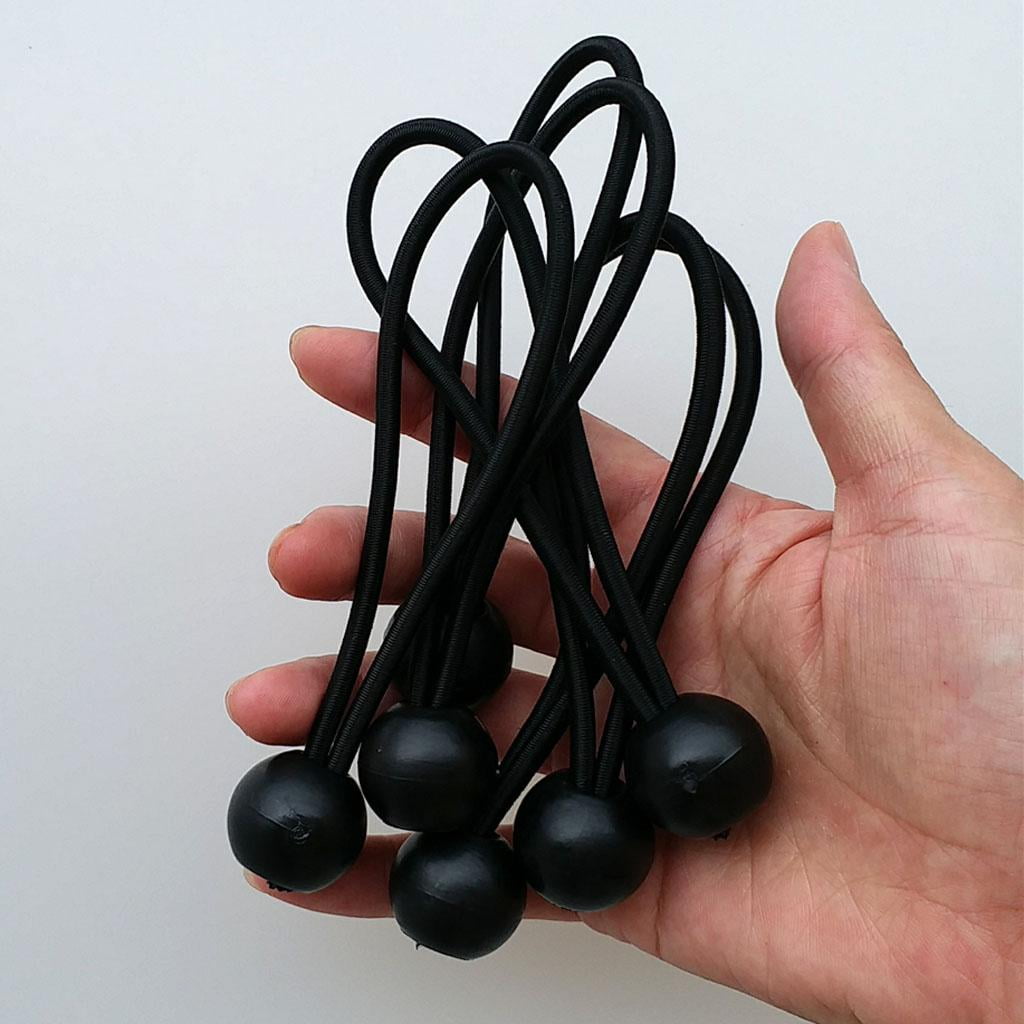 GARENDE 3x6 Pieces Heavy Duty Bungee Ball Cord Tarp Tent Tie Down Tope Black 5 inch 3 Pcs