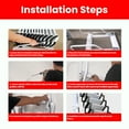 thumbnail image 4 of 1300 LBS Foldable Attic Ladder, Iron Alloy Attic Stairs with Handrail, 10FT Wall-Mounted Retractable Ladder, 12-Steps Attic Stairs Pull Down System, Loft Ladder for Attic, 4 of 12