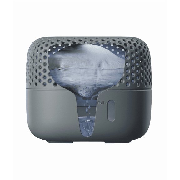 Absodry Refillable Moisture Absorber, Long-lasting Odor Eliminator, Fragrance Free Dehumidifier - Series 3(Dark Grey)