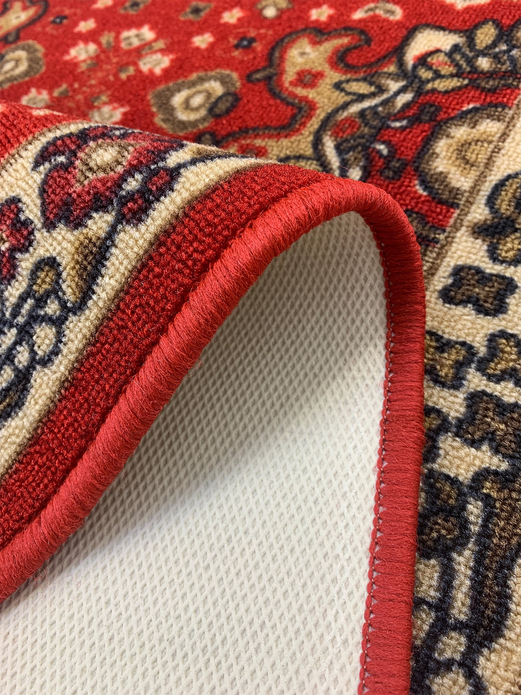 Extra-Long Low Pile Runner Rug Skid Resistant Backing Rug Runner Orient and Floral Red Cut to Size Roll Runner Rugs - 23 Feet x 26 Inch