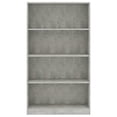 thumbnail image 2 of vidaXL 4-Tier Book Cabinet Concrete Grey 80x24x142 cm Engineered Wood, 2 of 5