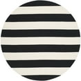 thumbnail image 2 of SAFAVIEH Montauk Saranna Geometric Cotton Area Rug, Black/Ivory, 10' x 10' Round, 2 of 8