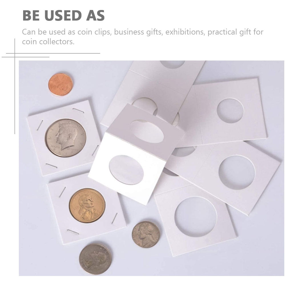 YUNLIGHTS 400 Pcs Clear Holders with Paper Inserts, and Oxidation Resistant Storage Sleeves