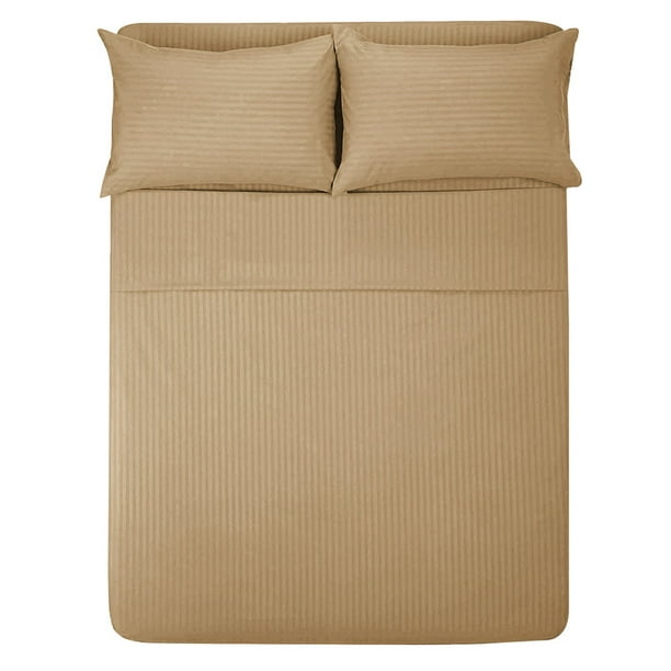 Sábana King Size 1800 Hilos, Microfibra Grabada Ultra Suave Mod. AVELLANA
