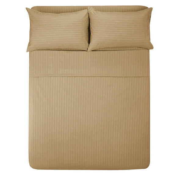 Sábana King Size 1800 Hilos, Microfibra Grabada Ultra Suave Mod. AVELLANA