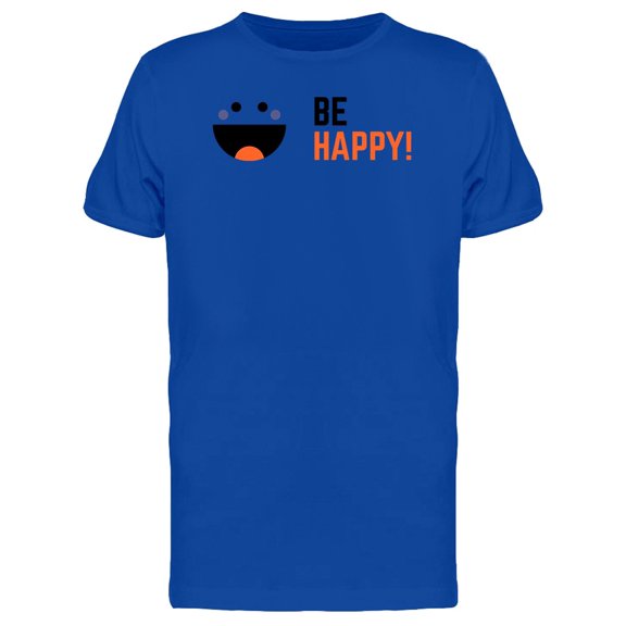 Be Happy Emoji Silhouette Tee Men's -Image by Shutterstock