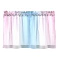 thumbnail image 7 of Yayeee Kitchen Curtains Tier Pair Light Filtering 27"x36" Rod Pocket Short Cafe Window Panel, Light Blue Stripes, 7 of 7