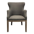 thumbnail image 3 of Phil Exposed Wood Arm Chair Upholstered in Gray Fabric with Nail Trim, 3 of 6