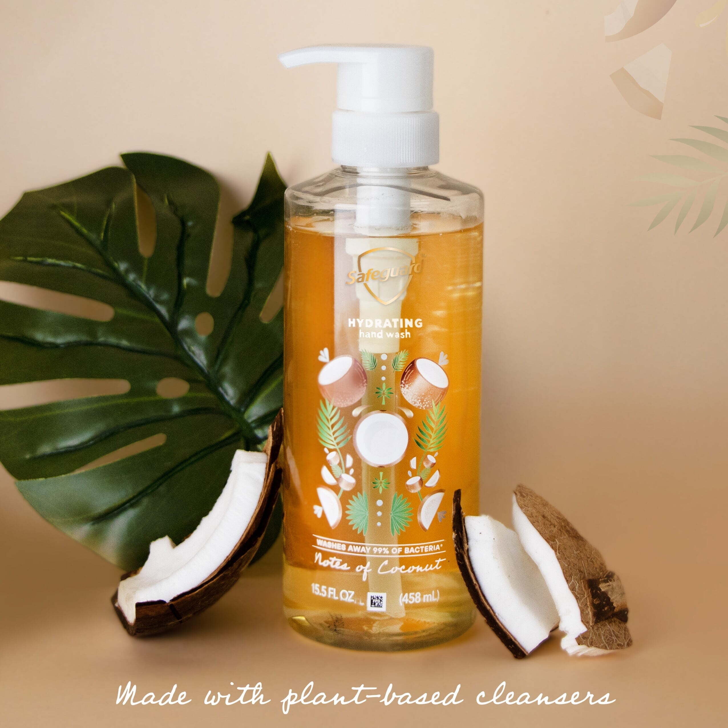 (4 pack) Safeguard Liquid Hand Soap Nourishing Notes of Coconut, 15.5 fl oz