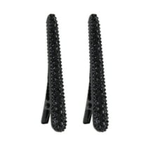 Unique Bargains 1 Pair Fashion Water Drops Hair Clips Hairdo Clip Black
