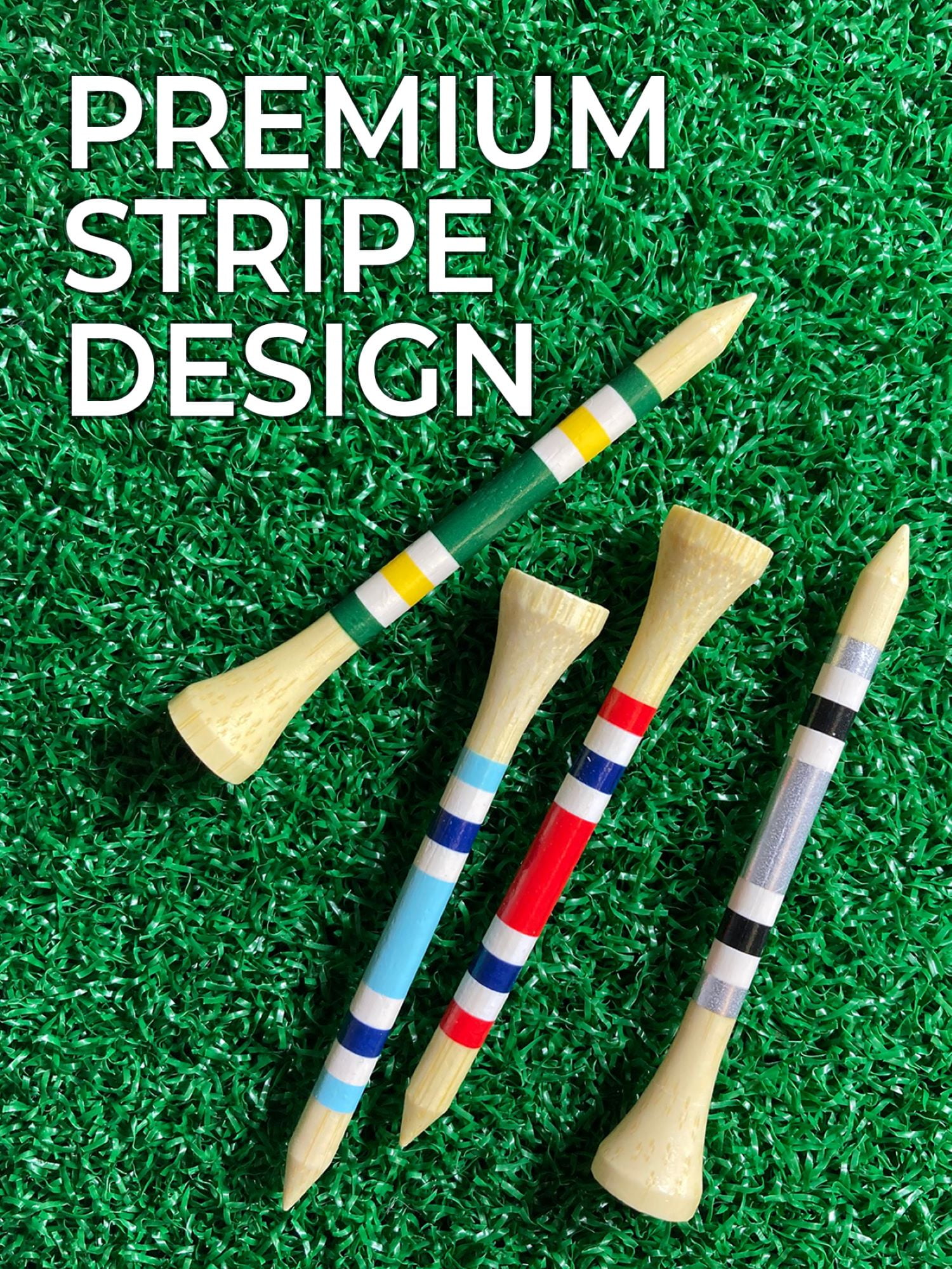 (2 pack) Nova Bamboo Golf Tees, 3.25" – Eco-Friendly, Durable Bamboo Golf Tees for Sustainable Play, Lightweight and Renewable, 45-Count