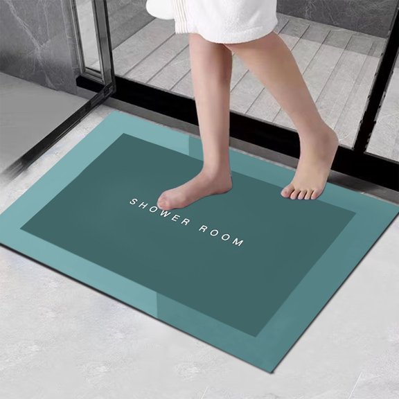 AZXY Bath Mats for Bathroom Floor,Non Slip Bathroom Mat,Washable Absorbent Quick Dry Bath Matr,Bathroom Rugs Green