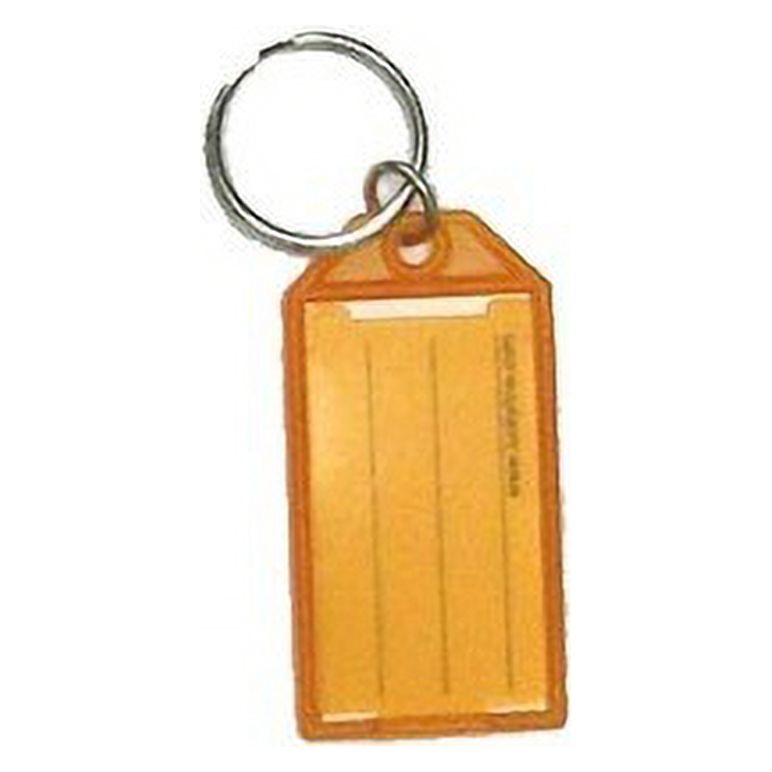 Lucky Line 60500-50 Orange Key Tag, w/Split Ring 100/box