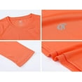 thumbnail image 4 of Satankud Men's Performance Long Sleeve Fishing Shirts Rashguard UPF 50+ UV Sun Protection Tee Tops for Outdoors Running Hiking Workout T-Shirt 2234-Orange-XL, 4 of 6