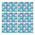 thumbnail image 2 of MKHERT Christmas Flat Snowman with Snowflakes Placemats Table Mats for Dining Room Kitchen Table Decoration 12x18 inch,Set of 6, 2 of 4
