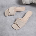 thumbnail image 5 of Viluyesy Slippers for Women Casual Fashion Open Toe High Heel Womens Graceful Footwear Beige Size 43, 5 of 10