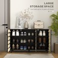 thumbnail image 4 of HOMCOM Shoe Cabinet with Adjustable Shelves for 15 Pairs of Shoes, Black, 4 of 10