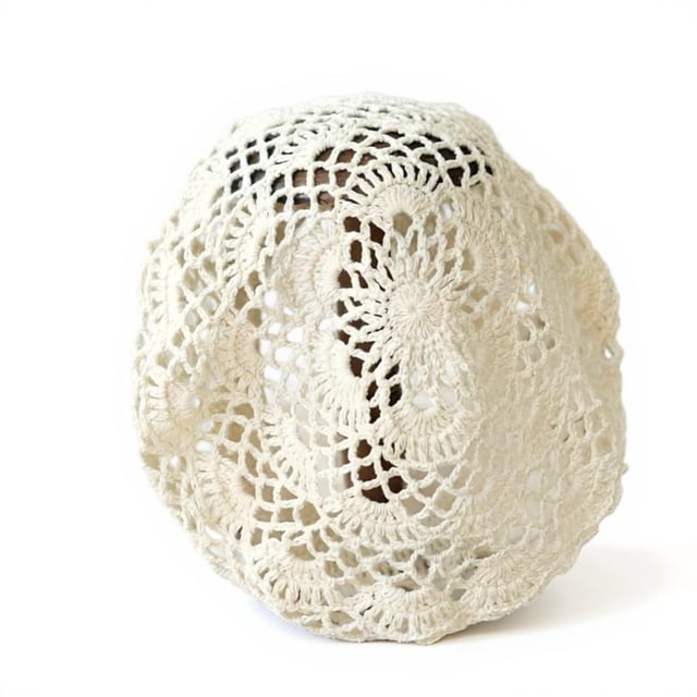Abbraccia Gorra de pintora, crochet retro calado, lino transpirable, look veraniego para mujer