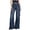 Dark Blue, variant on Women’S High Waisted Straight Wide Leg Jeans, Vintage Washed Casual Trousers, Soft Polyester Daily Fashion Pants, 1 Piece, Sizes S Through L