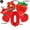 Red Number 0, variant on 9pcs Strawberry Balloons Kits Birthday Decorations for Girls 32inch 0-9 Number Balloons for Strawberry Birthday Party Decors